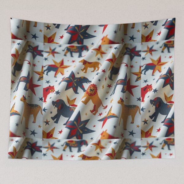 Item preview, Starry Animal Seamless Pattern designed and sold by hjian8219.