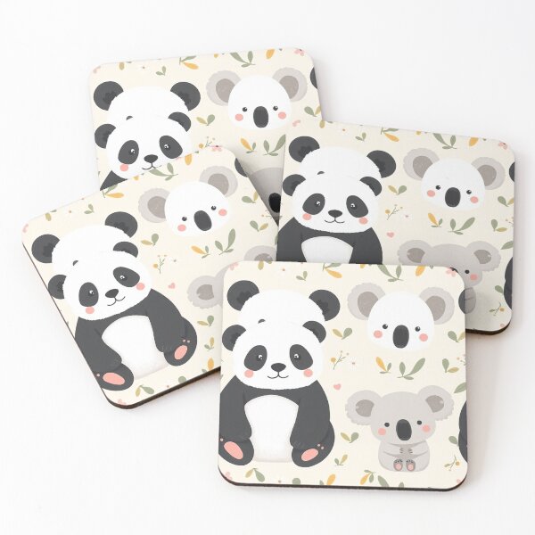 Item preview, Cute Panda and Koala Seamless Pattern designed and sold by hjian8219.