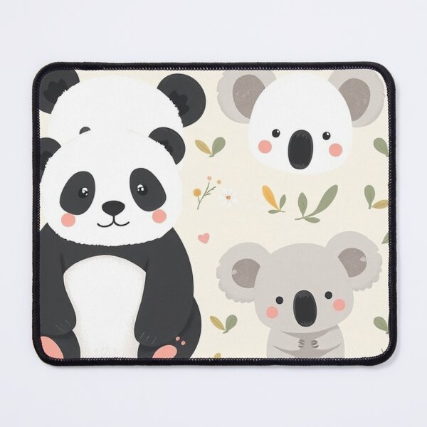Item preview, Cute Panda and Koala Seamless Pattern designed and sold by hjian8219.