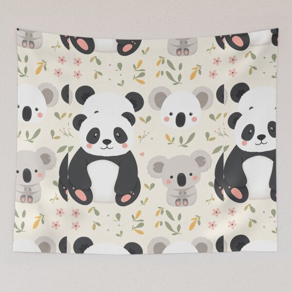 Item preview, Cute Panda and Koala Seamless Pattern designed and sold by hjian8219.