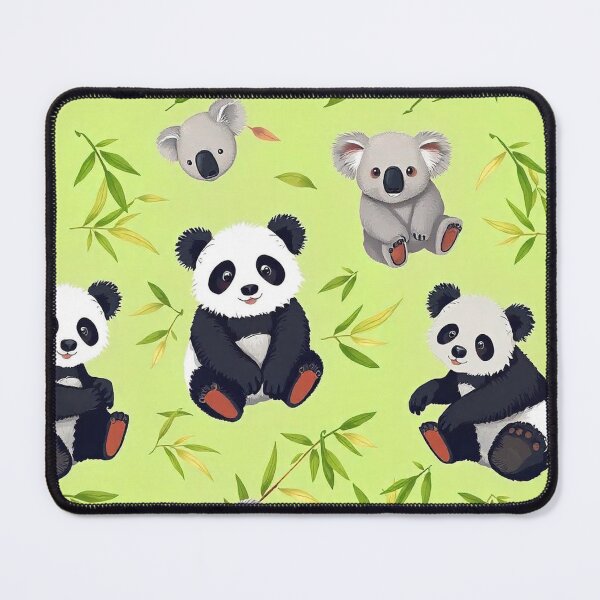 Item preview, Cute Panda and Koala Seamless Pattern designed and sold by hjian8219.