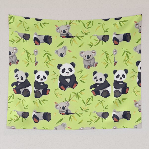 Item preview, Cute Panda and Koala Seamless Pattern designed and sold by hjian8219.