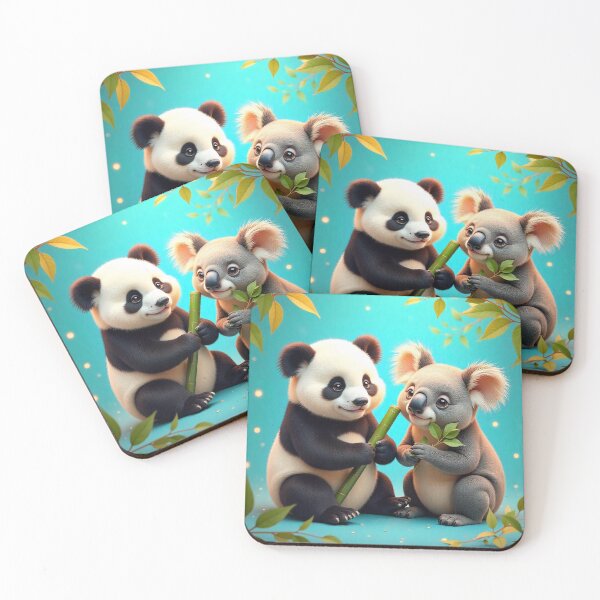 Item preview, Cute Panda and Koala Seamless Pattern designed and sold by hjian8219.