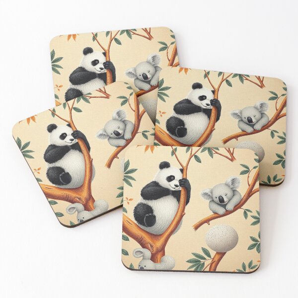 Item preview, Cute Panda and Koala Seamless Pattern designed and sold by hjian8219.