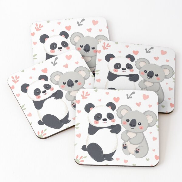 Item preview, Cute Panda and Koala Seamless Pattern designed and sold by hjian8219.