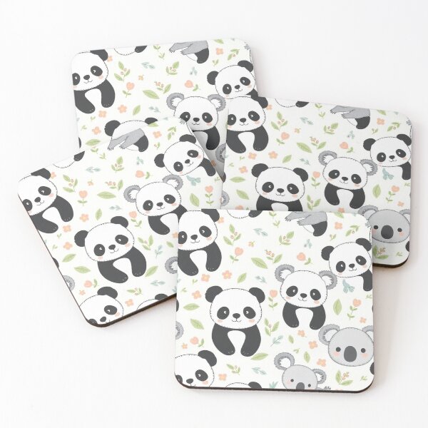 Item preview, Cute Panda and Koala Seamless Pattern designed and sold by hjian8219.