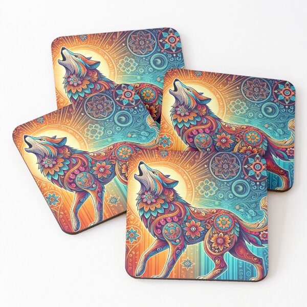 Item preview, Whimsical Colorful Sun Wolf designed and sold by alw951.