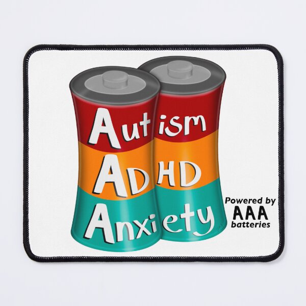 Item preview, AAA batteries 2.0 - neurospicy version designed and sold by zan doodles.