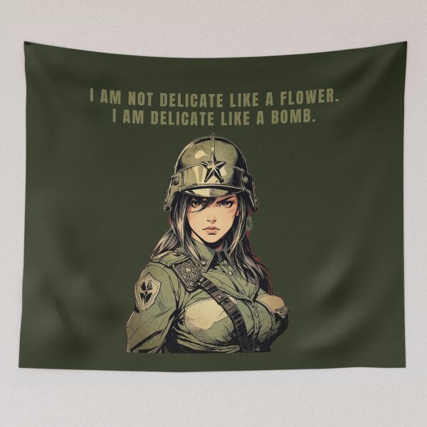 Item preview, I AM NOT DELICATE LIKE A FLOWER. I AM DELICATE LIKE A BOMB. designed and sold by La Loca.