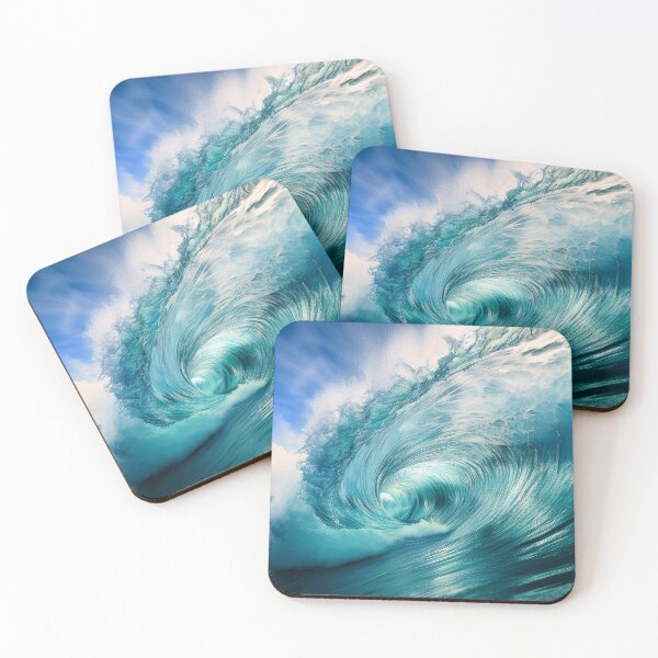 Item preview, A stunning, dynamic wave captured mid-crest, showcasing the power and beauty of the ocean with vibrant blue and white hues designed and sold by homydesign.
