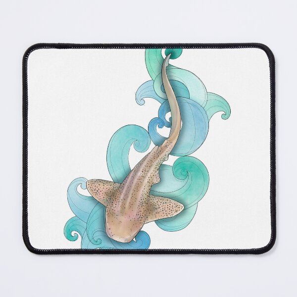 Item preview, Cruising leopard shark among the waves designed and sold by Moana Matron Designs.