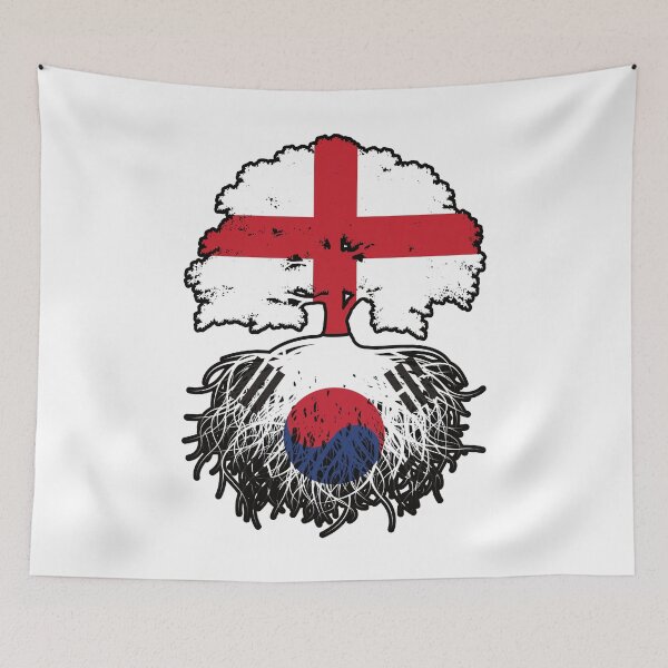 Item preview, South Korea South Korean English England Tree Roots Flag designed and sold by FlagX.