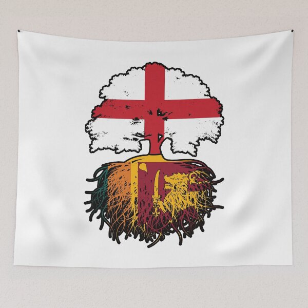 Item preview, Sri Lanka Sri Lankan English England Tree Roots Flag designed and sold by FlagX.