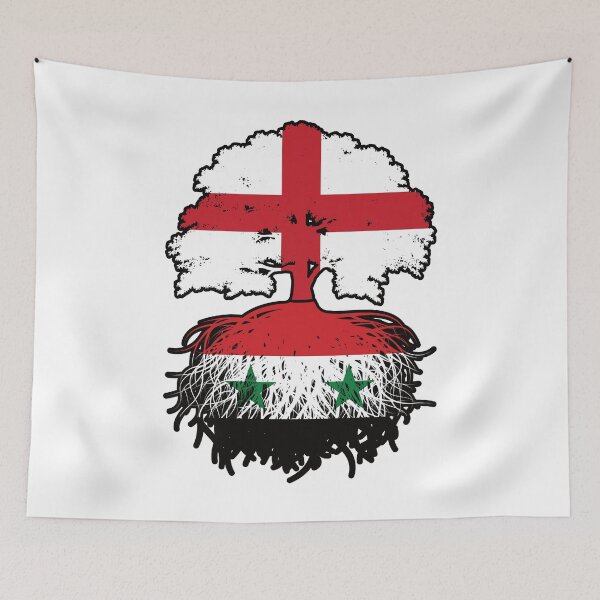 Item preview, Syria Syrian English England Tree Roots Flag designed and sold by FlagX.