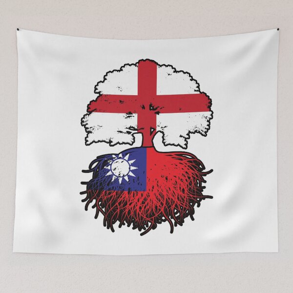 Item preview, Taiwan Taiwanese English England Tree Roots Flag designed and sold by FlagX.