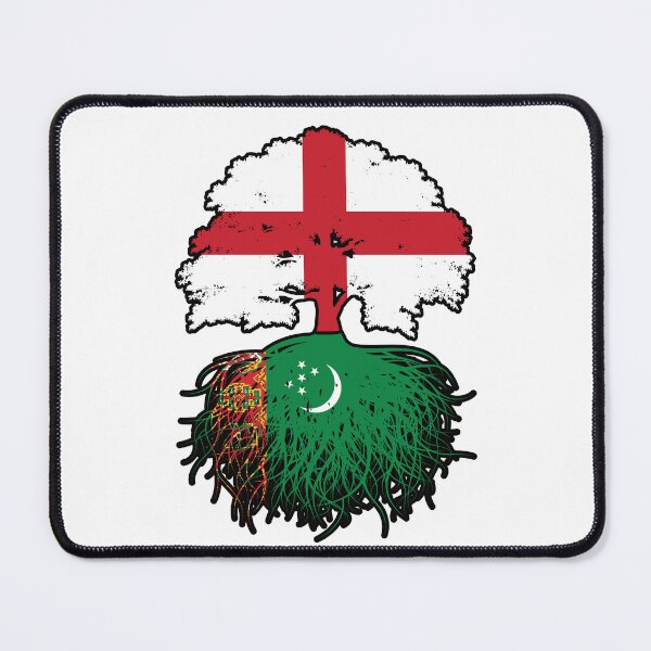 Item preview, Turkmenistan Turkmen English England Tree Roots Flag designed and sold by FlagX.