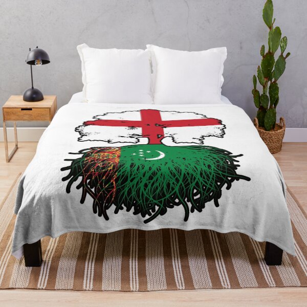 Item preview, Turkmenistan Turkmen English England Tree Roots Flag designed and sold by FlagX.