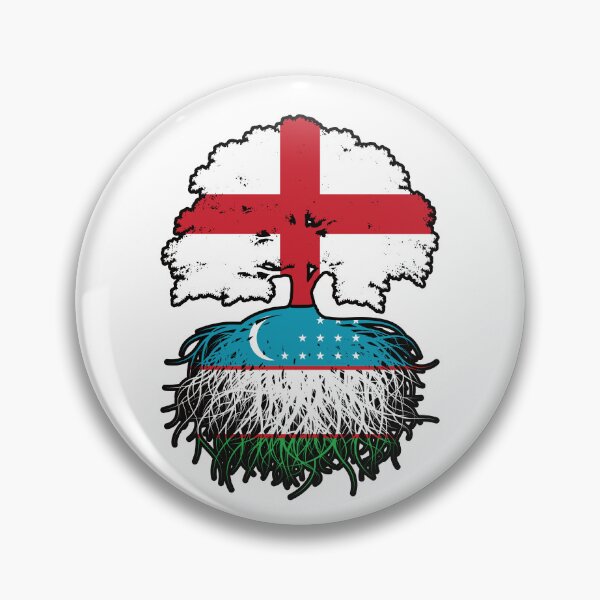 Item preview, Uzbekistan Uzbekistani English England Tree Roots Flag designed and sold by FlagX.