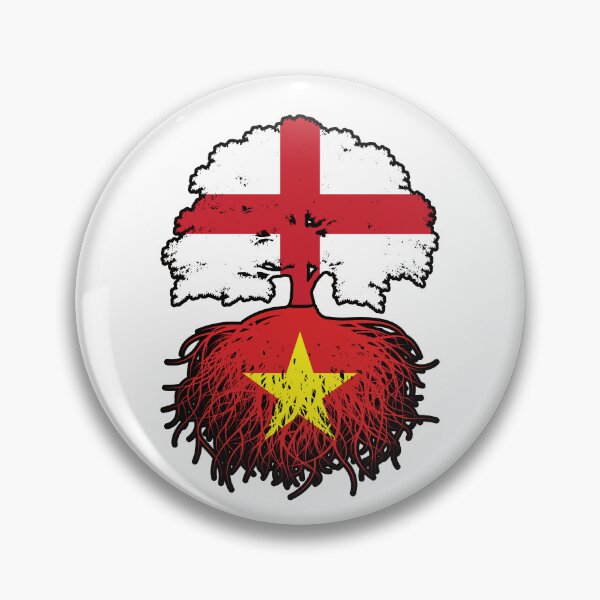 Item preview, Vietnam Vietnamese English England Tree Roots Flag designed and sold by FlagX.