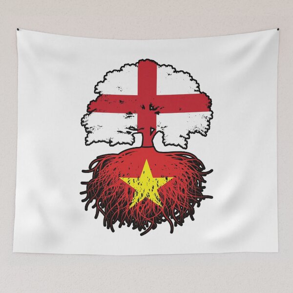 Item preview, Vietnam Vietnamese English England Tree Roots Flag designed and sold by FlagX.