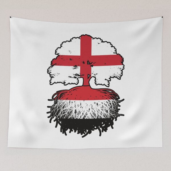 Item preview, Yemen Yemeni English England Tree Roots Flag designed and sold by FlagX.