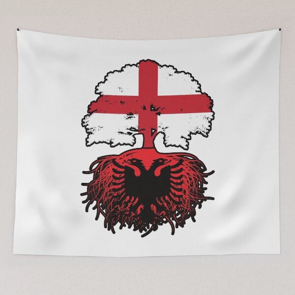 Item preview, Albania Albanian English England Tree Roots Flag designed and sold by FlagX.