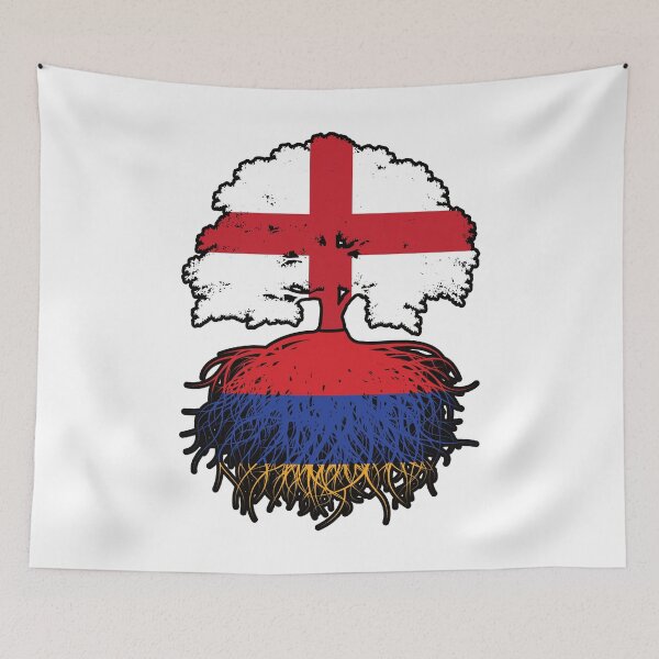 Item preview, Armenia Armenian English England Tree Roots Flag designed and sold by FlagX.