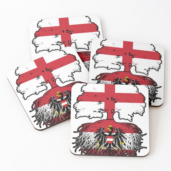 Item preview, Austria Austrian English England Tree Roots Flag designed and sold by FlagX.