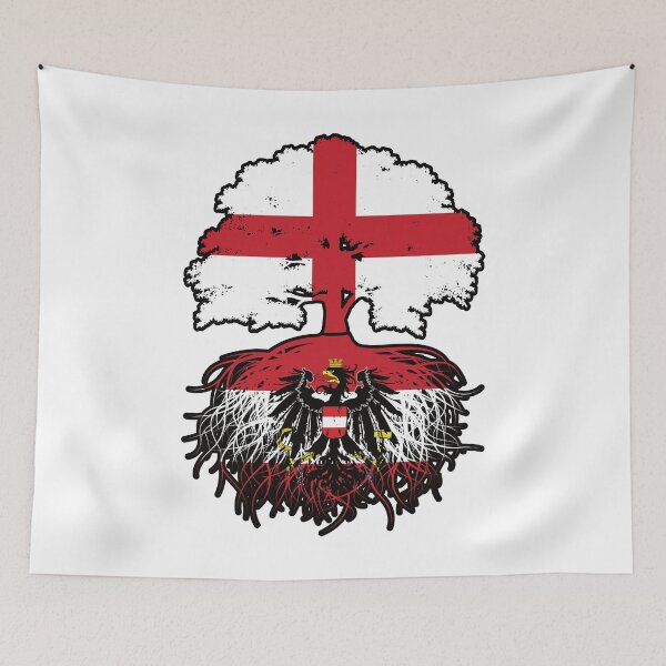 Item preview, Austria Austrian English England Tree Roots Flag designed and sold by FlagX.