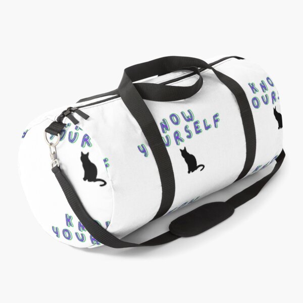 Item preview, Meaningful words in blue and green with black cat designed and sold by wallartofmio.