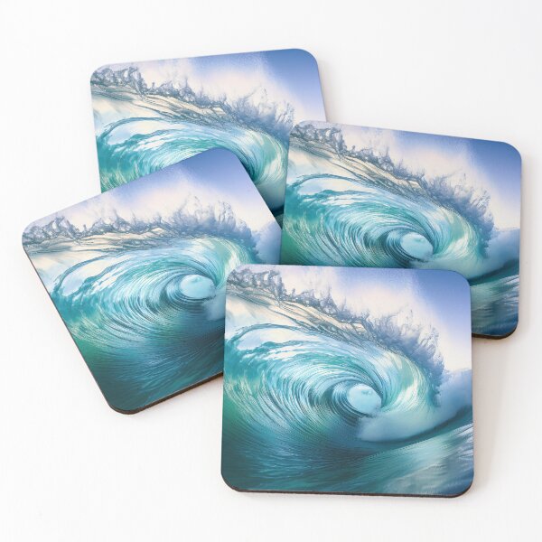 Item preview, A stunning, dynamic wave captured mid-crest, showcasing the power and beauty of the ocean with vibrant blue and white hues designed and sold by homydesign.