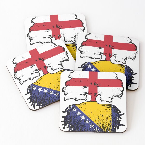 Item preview, Bosnia Bosnian English England Tree Roots Flag designed and sold by FlagX.