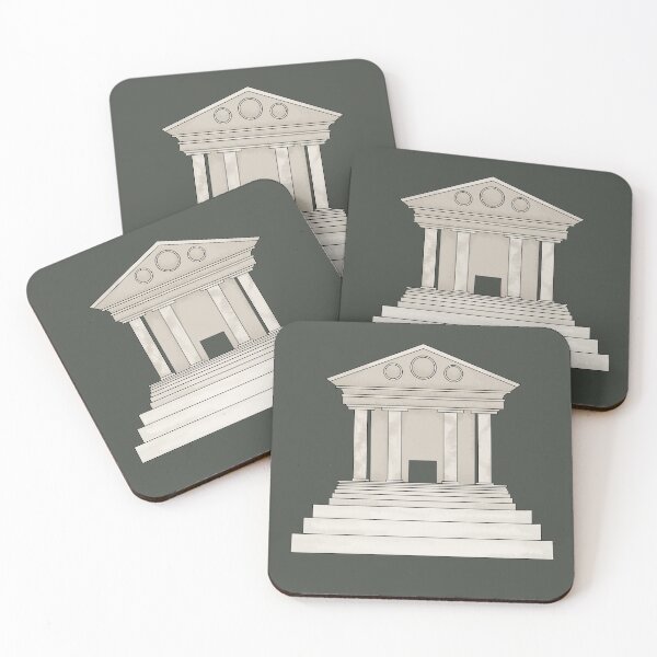 Item preview, Greek temple art designed and sold by EllieComics.