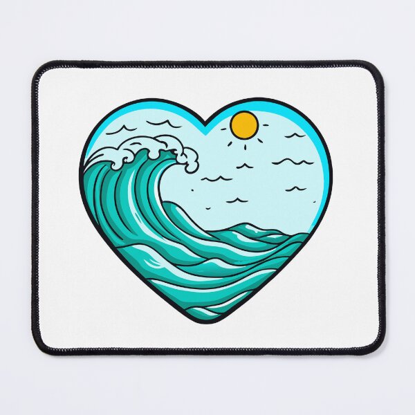 Item preview, A Cute Heart of Love: Summer Ocean Waves Vibes designed and sold by Timegraf.