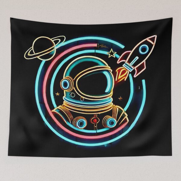 Item preview, Neon Astronaut  designed and sold by Lee Hiller Designs.
