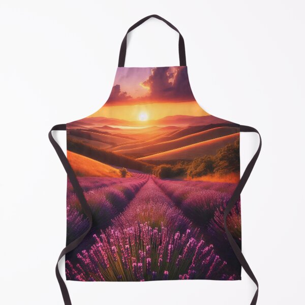 Item preview, A breathtaking view of a lavender field bathed in the golden light of a sunrise over rolling hills designed and sold by homydesign.