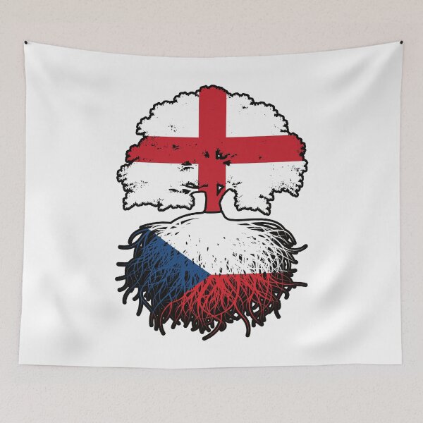Item preview, Czech English England Tree Roots Flag designed and sold by FlagX.