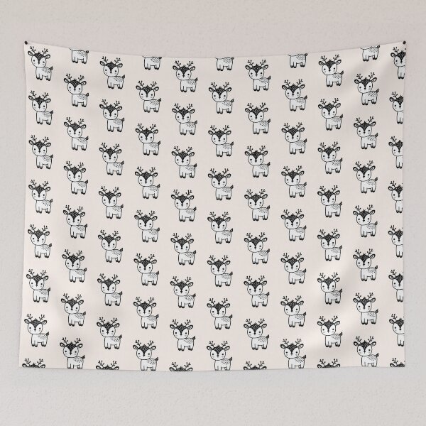 Item preview, Whimsical Woodland Fawn - Minimalist Nursery Art designed and sold by happyartworks.