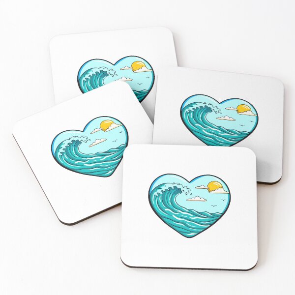 Item preview, A Cute Heart of Love: Summer Ocean Waves Vibes designed and sold by Timegraf.