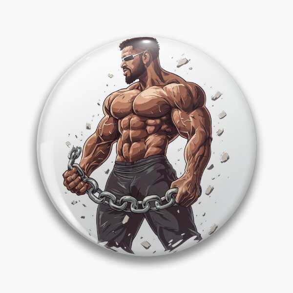Item preview, bodybuilder breaking chains designed and sold by javierparra.