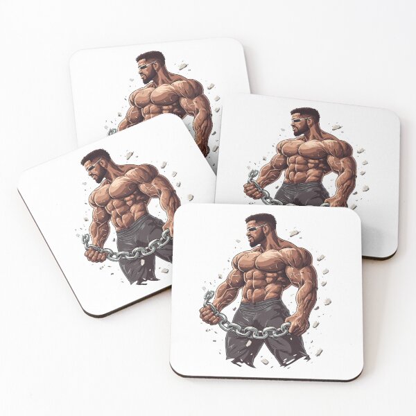 Item preview, bodybuilder breaking chains designed and sold by javierparra.