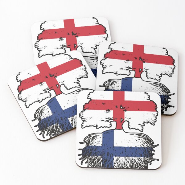 Item preview, Finland Finnish English England Tree Roots Flag designed and sold by FlagX.
