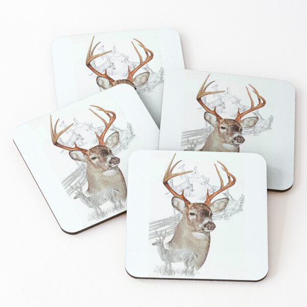 Item preview, White Tailed Deer Collage designed and sold by BarbBarcikKeith.
