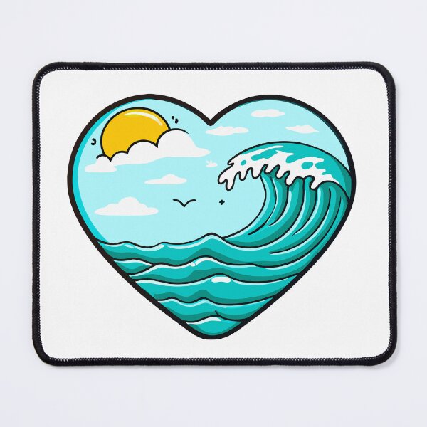 Item preview, A Cute Heart of Love: Summer Ocean Waves Vibes designed and sold by Timegraf.