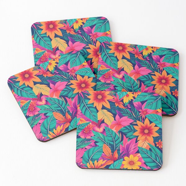 Item preview, Vibrant Tropical Floral Pattern designed and sold by artistspark.