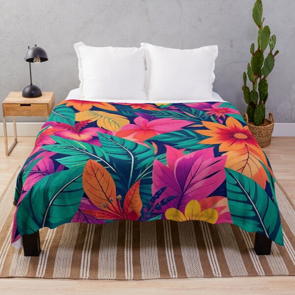 Item preview, Vibrant Tropical Floral Pattern designed and sold by artistspark.