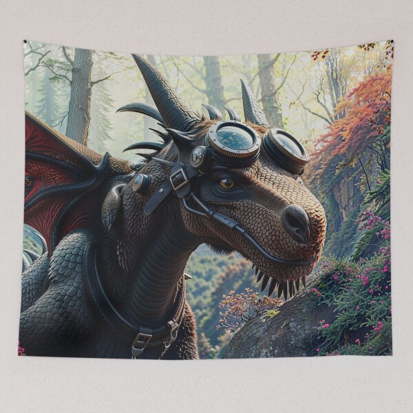 Item preview, Steampunk Dragon and Forest designed and sold by Skye Ryan-Evans.