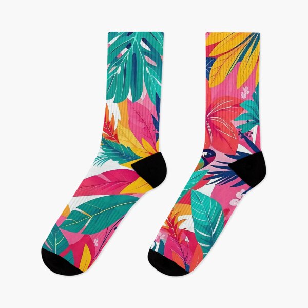 Item preview, Vibrant Tropical Leaves and Flowers Art designed and sold by artistspark.