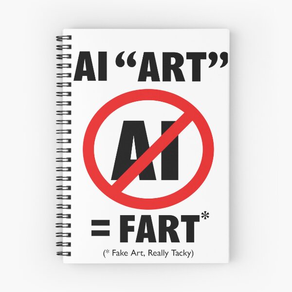 Item preview, AI Art = Fart (With Extra Slogan: Fake Art, Really Tacky) designed and sold by Quirkball.