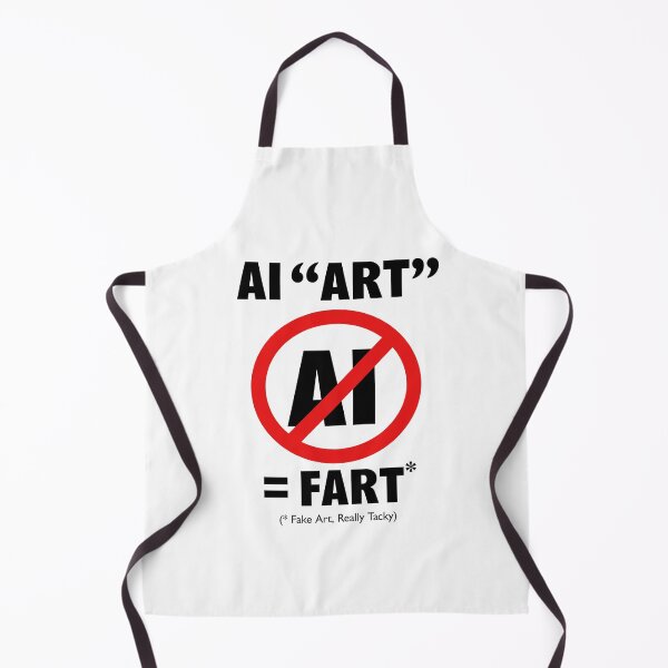 Item preview, AI Art = Fart (With Extra Slogan: Fake Art, Really Tacky) designed and sold by Quirkball.